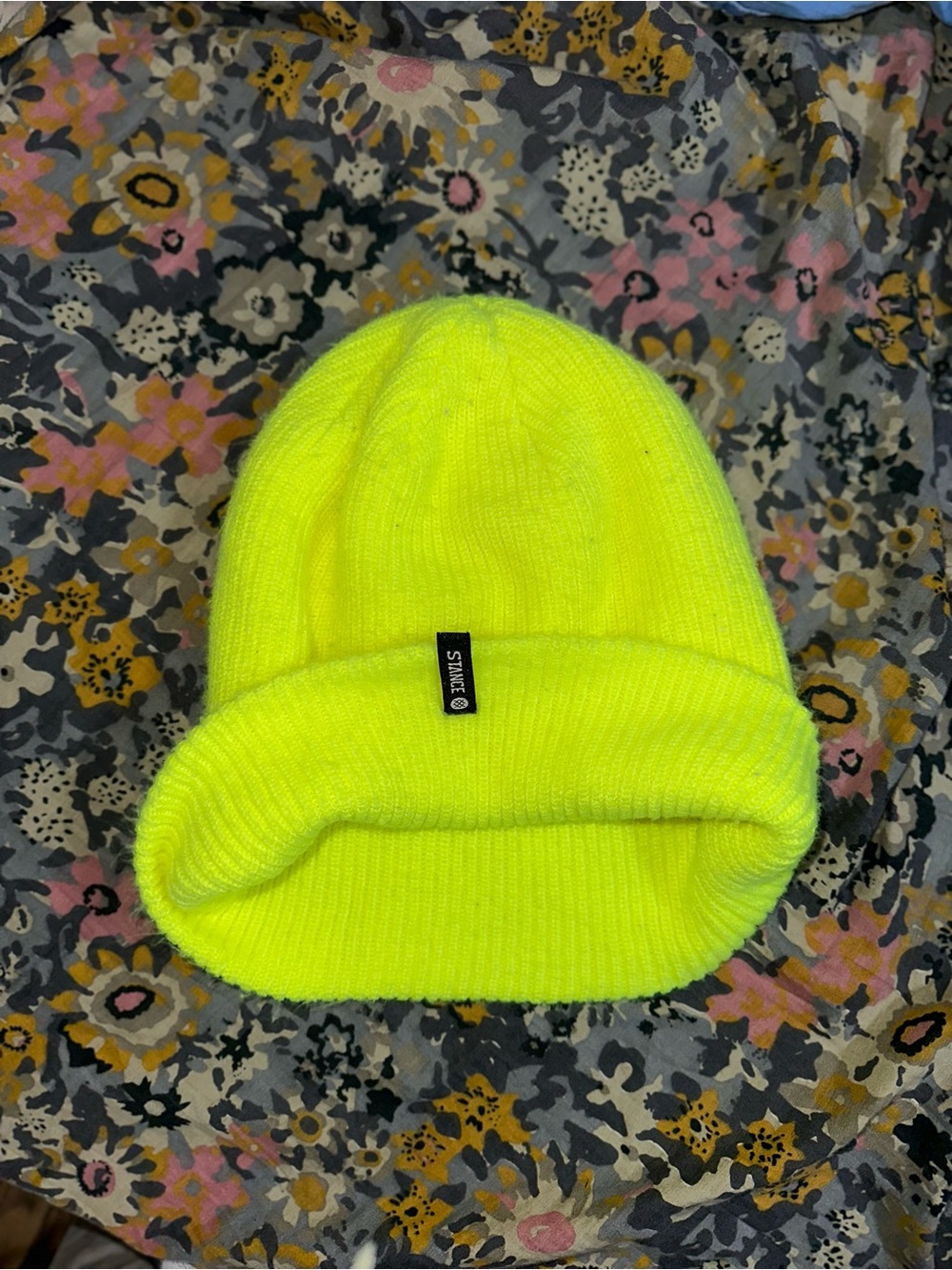 Stance Neon Yellow Folded Cuff Beanie